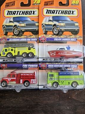 4 NWT 1999 Matchbox "Fire Rescue" Vehicles
